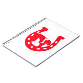 赤い馬蹄形女と馬 ノートブック (左側)