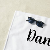 赤い馬蹄形女と馬 ビーチタオル (インサイチュ)