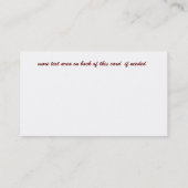 赤い馬 名刺 (裏面)