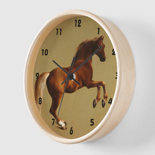赤い馬 壁時計 (傾斜)