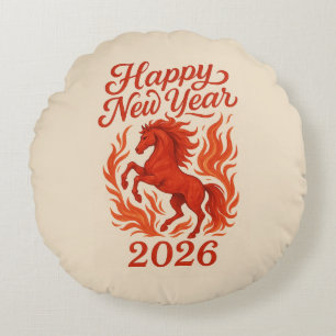 赤い馬 2026 ラウンドクッション