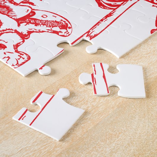 赤い骨組 ジグソーパズル (側面)