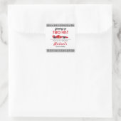 赤い高速レースカーボーイ2ndを育ててくれてありがとう スクエアシール (バッグ)