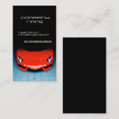 赤い高速車の車のな速度のガレージの整備士 名刺 (正面/裏面)