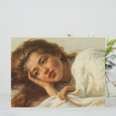 赤い髪のベッドに横たわる美しい少女 カード (スタンド正面)