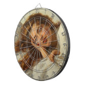 赤い髪のベッドに横たわる美しい少女 ダーツボード (正面右)