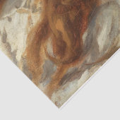 赤い髪のベッドに横たわる美しい少女 薄葉紙 (詳細)