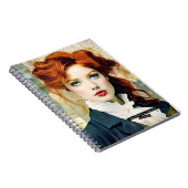 赤い髪の女の子 – 不完全なノートブック ノートブック (右側)