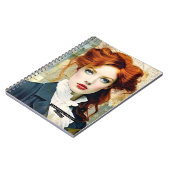 赤い髪の女の子 – 不完全なノートブック ノートブック (左側)