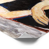 赤い髪の女性とペンダント、モディリアーニ ポスター (角)