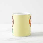 赤い髪の女性の美しいキュービズムを丸める コーヒーマグカップ (中央)