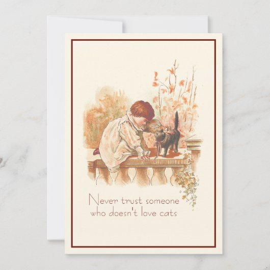 赤い髪の子猫引用文 カード (正面)