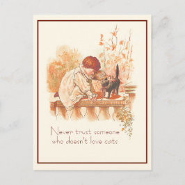 赤い髪の子猫引用文 ポストカード