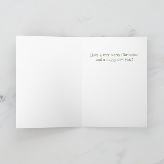 赤い髭の木こりのクリスマスカードを盗む サンキューカード (内部)