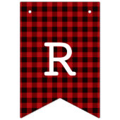 赤い魅力的バッファローはメリークリスマスディアーを助ける バンティングフラッグ (第3の旗)