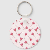 赤い魅力的弓パターンキーチェーン キーホルダー (裏面)