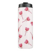 赤い魅力的弓パターンキーチェーン タンブラー (正面)