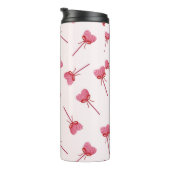 赤い魅力的弓パターンキーチェーン タンブラー (回転右)