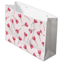 赤い魅力的弓パターンキーチェーン