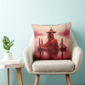 赤い魔女が壊れた桟橋に座る クッション (椅子)