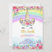 赤い魔法のユニコーンの招待状 招待状 (正面)