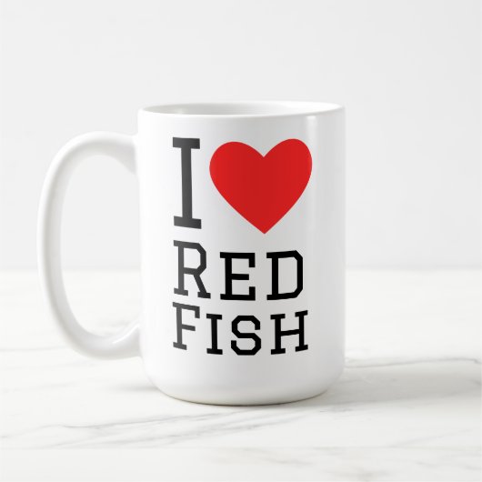 赤い魚が大好き コーヒーマグカップ (左)