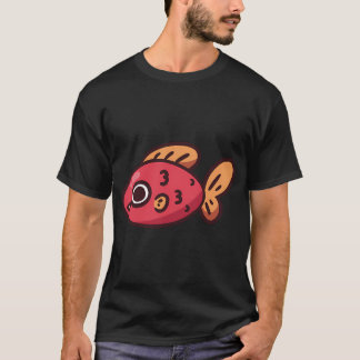 赤い魚のらくがき Tシャツ