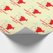 赤い魚 ラッピングペーパー (角)