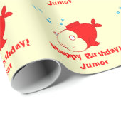 赤い魚 ラッピングペーパー (ロールコーナー)