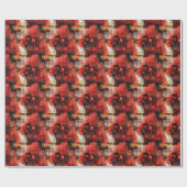 赤い鮮やかアーバンインスパイアギフトラップ ラッピングペーパー (フラット)