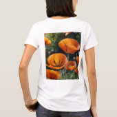 赤い鮮やかケシの花 Tシャツ (裏面)