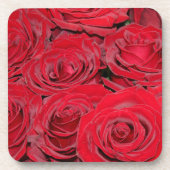 赤い鮮やかバラ コースター (正面)