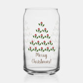 赤い鮮やかバラ、ホリー・クリスマスツリーアート、ウィッシュ ガラス缶 (左)