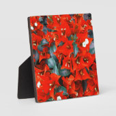 赤い鮮やかブーゲンビリアの花 フォトプラーク (正面)