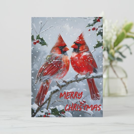 赤い鮮やか深紅色ズオンザスノイ枝 シーズンカード (スタンド正面)