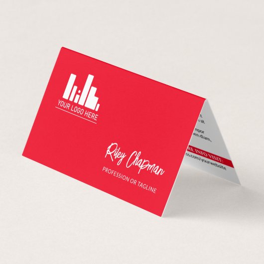 赤い鮮やかQRコードフォトソーシャルメディアのアイコン 名刺 (正面)