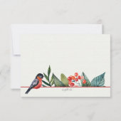 赤い鳥および果実のサンキューカード サンキューカード (裏面)