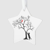 赤い鳥および黒猫の星のオーナメント オーナメント (正面)