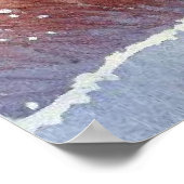 赤い鳥と冬の風景3 ポスター (角)