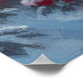 赤い鳥と冬の風景5 ポスター (角)