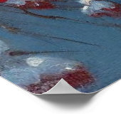 赤い鳥と冬の風景7 ポスター (角)