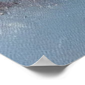 赤い鳥と冬の風景 ポスター (角)