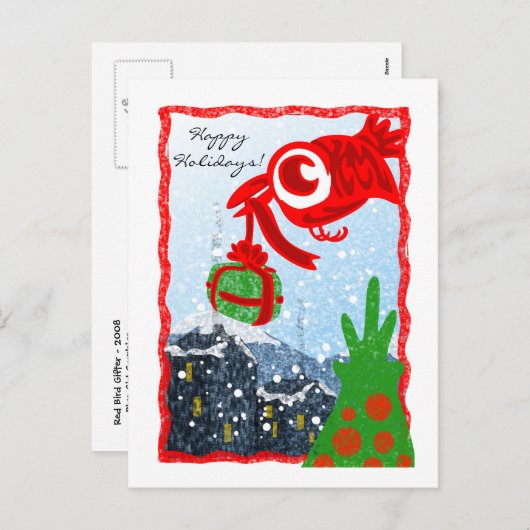 赤い鳥のギフトはがき シーズンポストカード (正面/裏面)