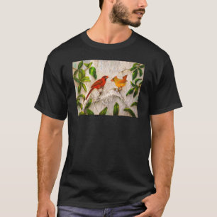 赤い鳥の(鳥)ショウジョウコウカンチョウの鳥 Tシャツ