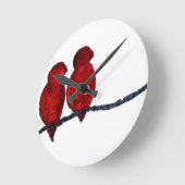 赤い鳥はカレンJウィリアムスの時間を記録しましたり、著作権をとります ラウンド壁時計 (傾斜)