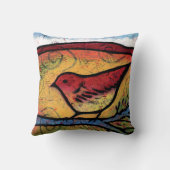 赤い鳥は砂漠呼出しを聞きました クッション (裏面)