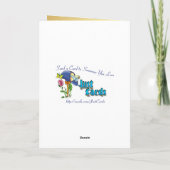 赤い鳥を持つ野球のクリスマスツリー シーズンカード (裏面)