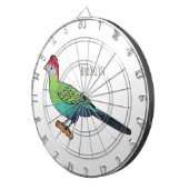 赤い鳥色の鳥の漫画イラストレーション ダーツボード (正面右)