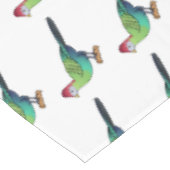 赤い鳥色の鳥の漫画イラストレーション テーブルクロス (アングル)