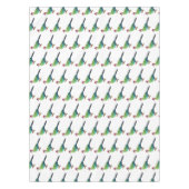 赤い鳥色の鳥の漫画イラストレーション テーブルクロス (正面)